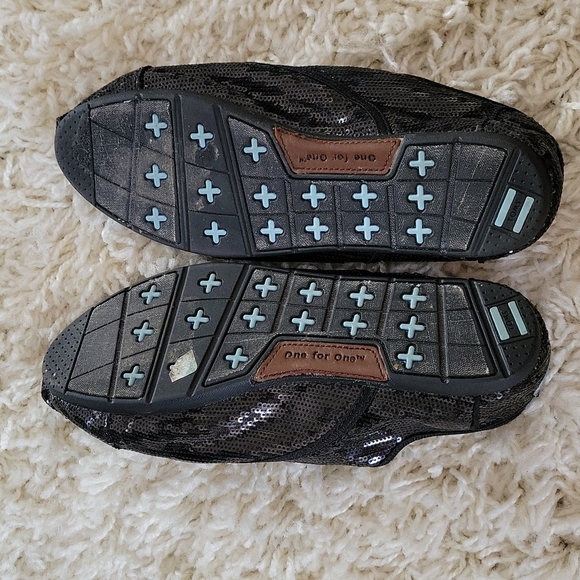 TOMS Limited Edition Sequin Black Cordanes Sneakers 8.5 - Picture 8 of 12